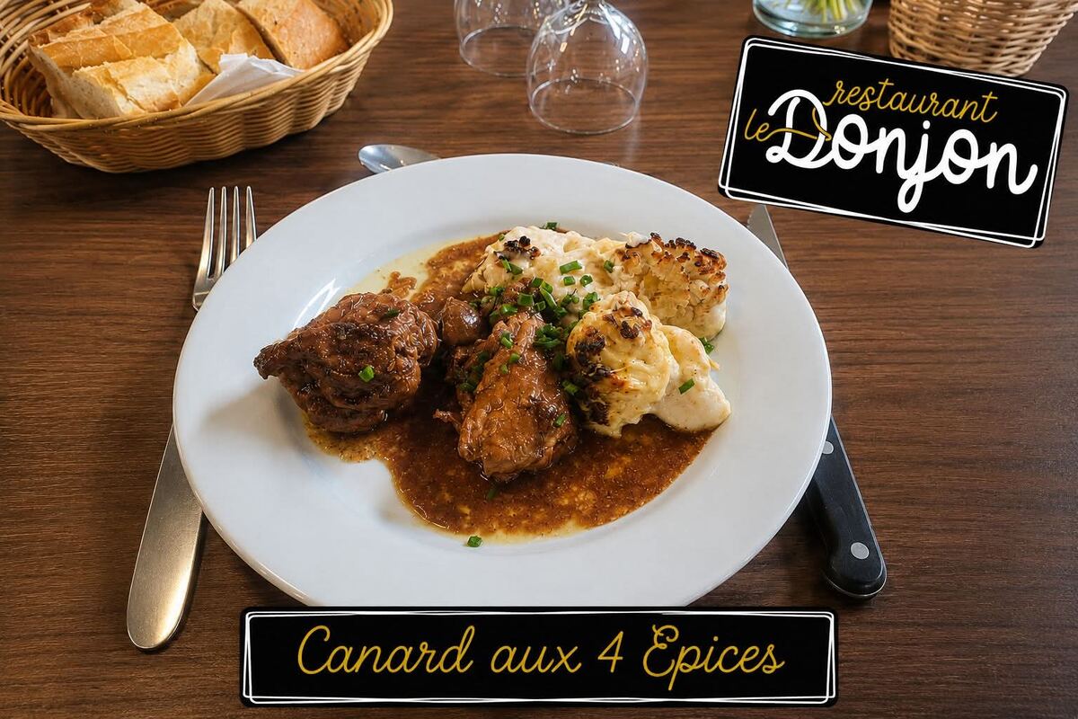Canard aux quatre &eacute;pices
